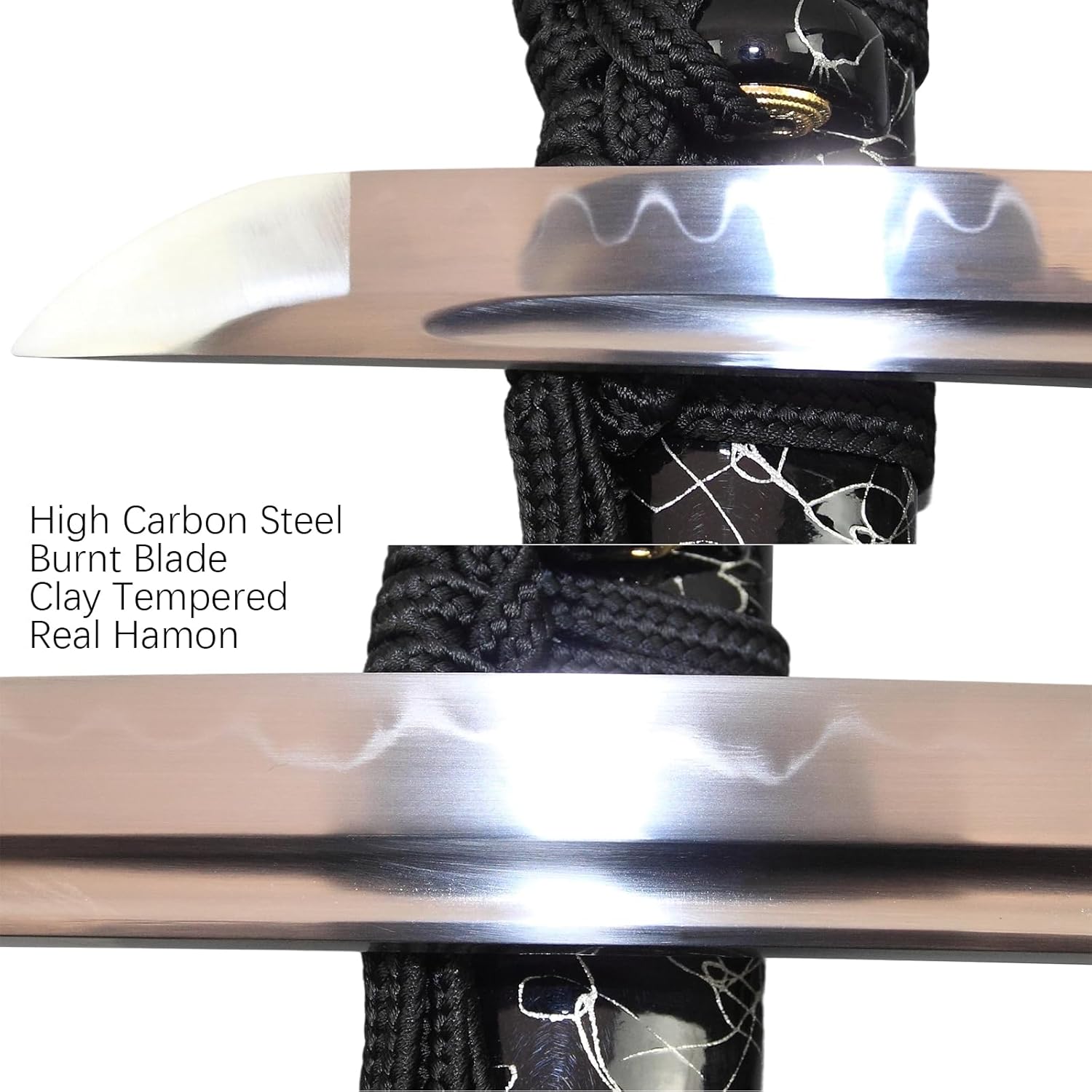 Japanese Katana Sword Real Handmade Full Tang Samurai Sword 40.5 in Included Stand Bag