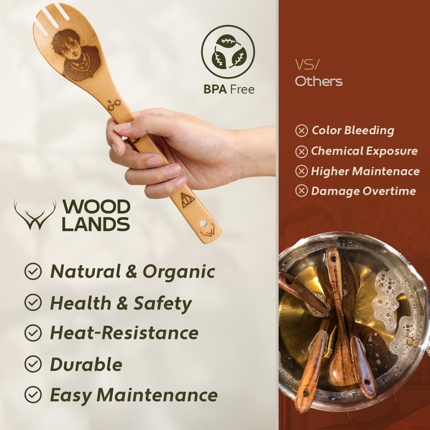 Harry Potter Wooden Spoons - 6 Piece Set -6