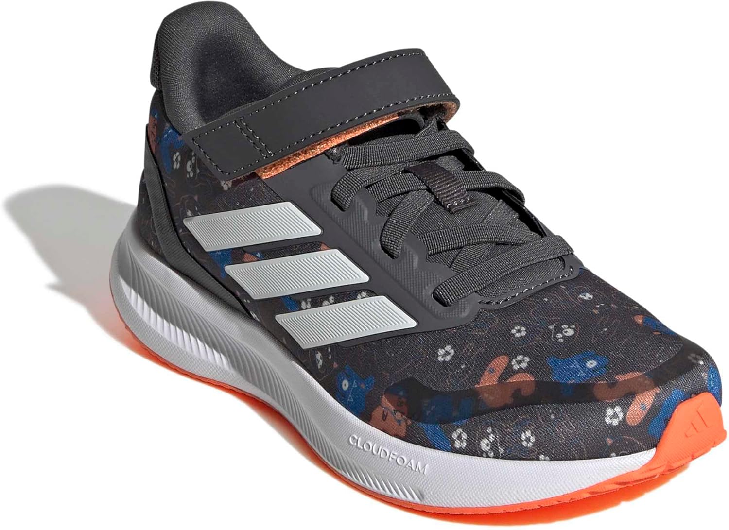 adidas Baby Run Falcon 5 Elastic Lace & Strap Shoe - Image 4