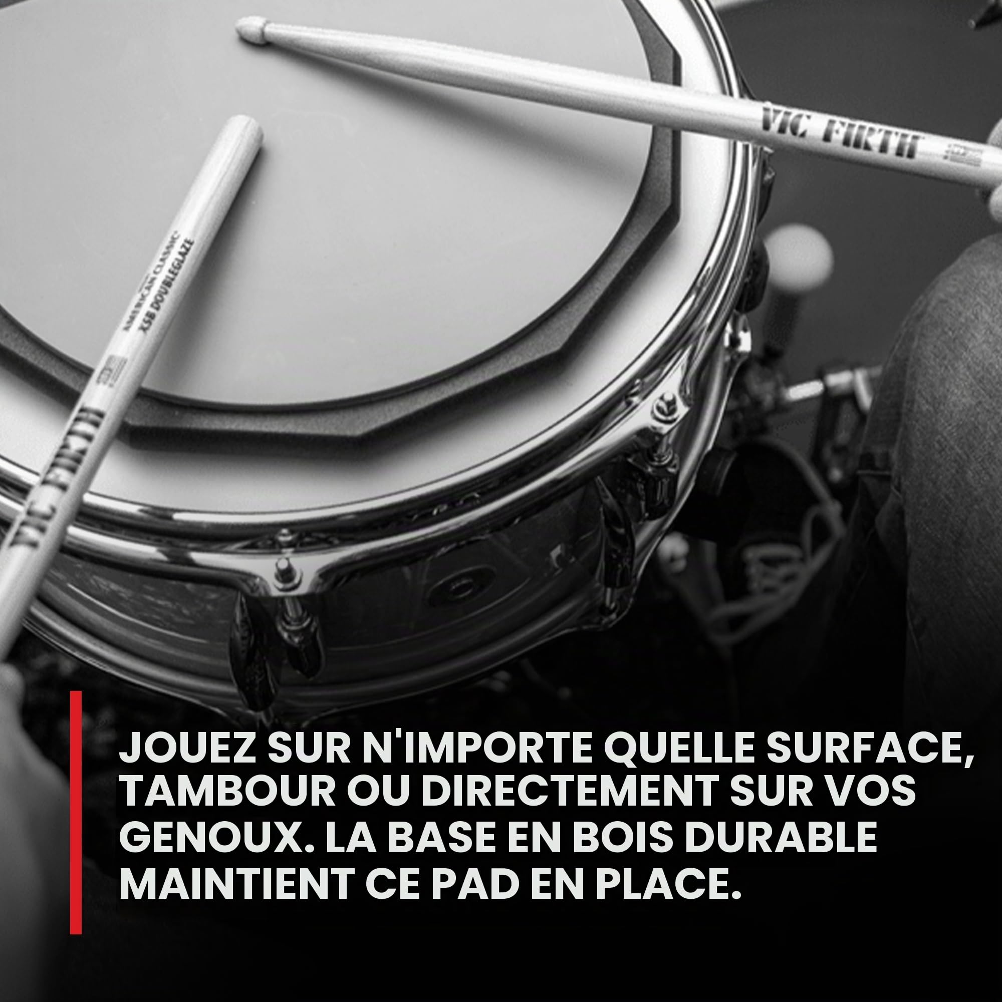Vic Firth Pad d’Entraînement à Double Face 30,5 cm (12 inches)