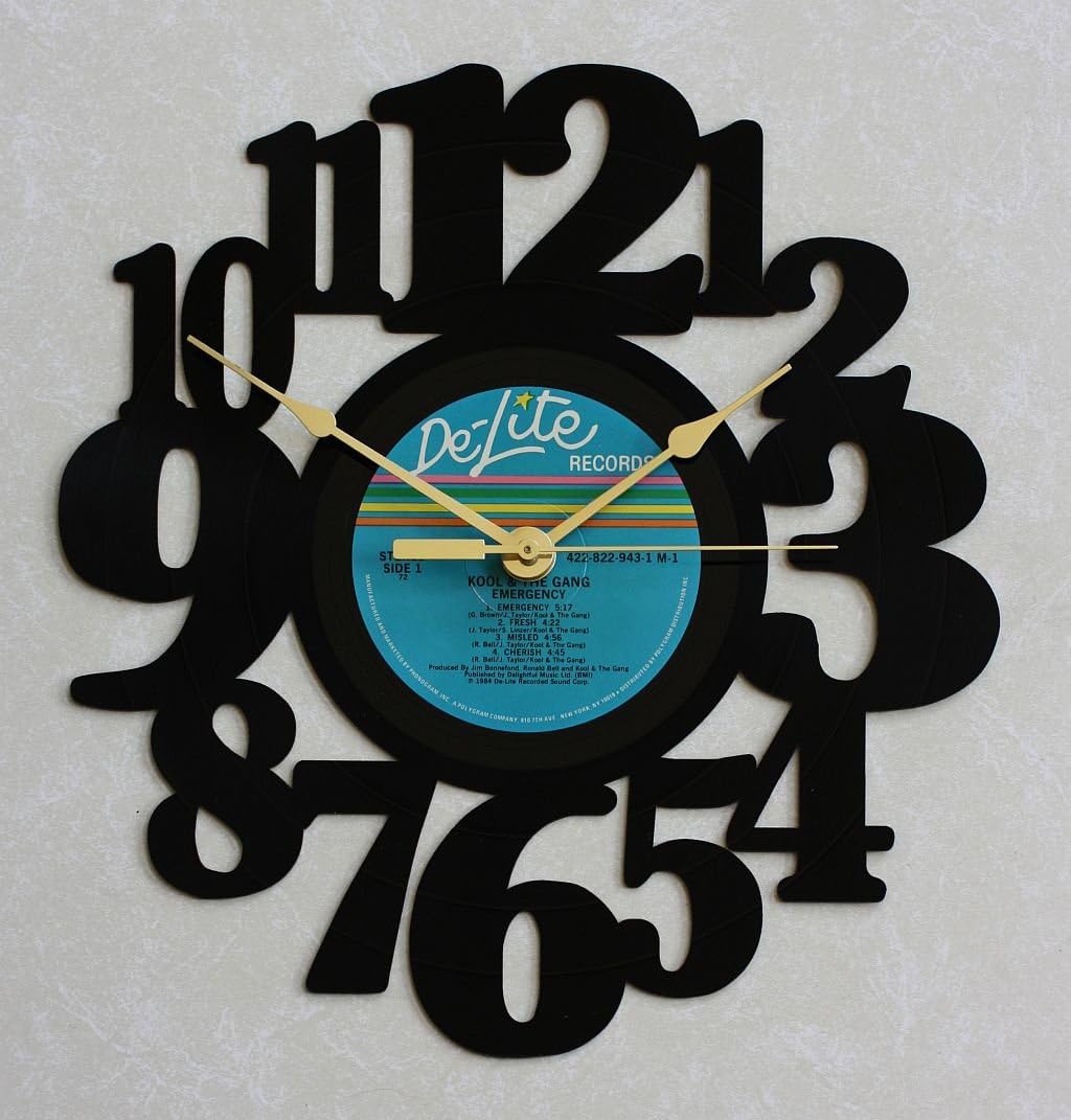 Kool & The Gang ~ Emergency ~ Recycled LP Vinyl Record/Album Wall Clock ~ Decorative Wall Art ~ S-11