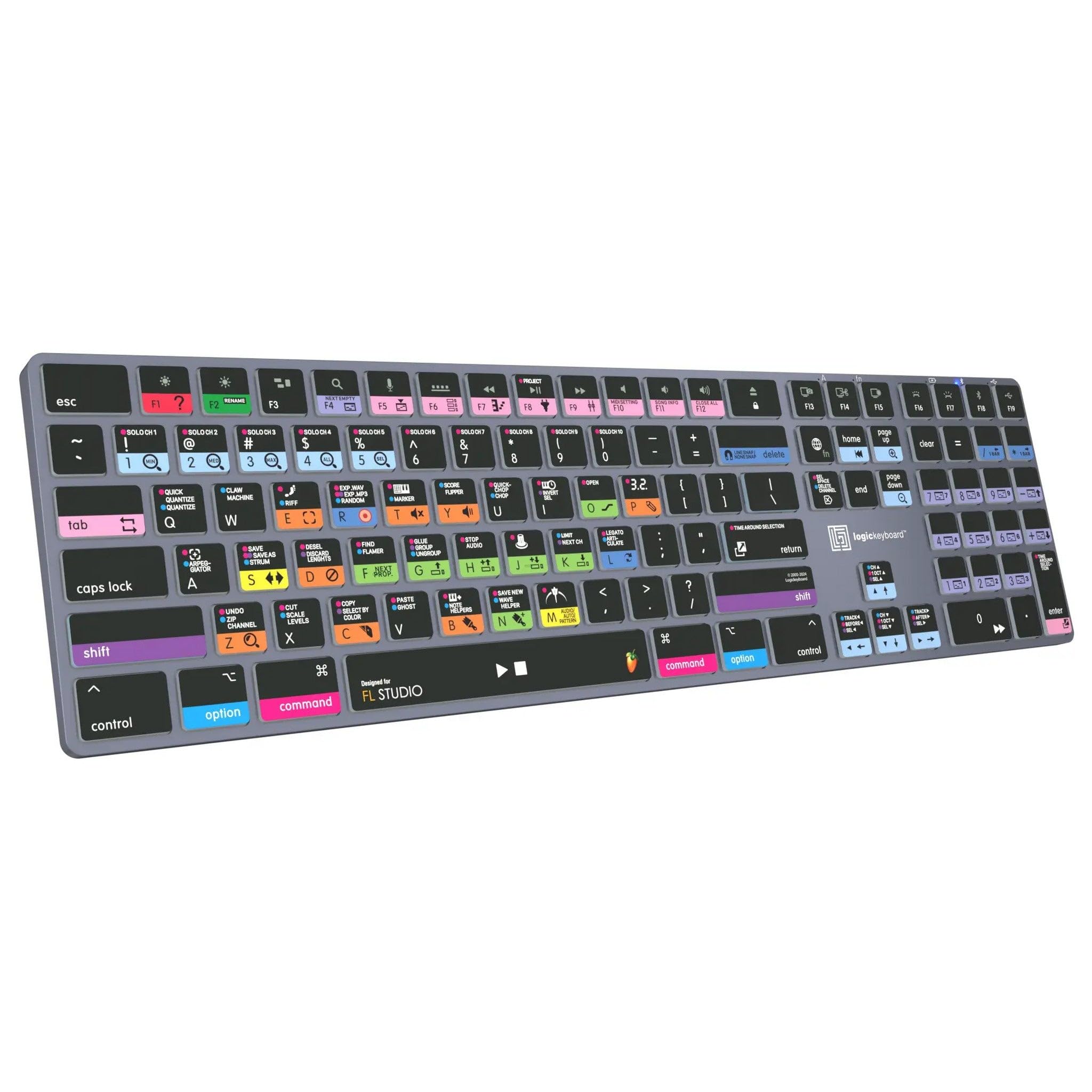 Logickeyboard FL Studio 20用 Win 7-11 Amazon.com: Logickeyboard Titan Wireless Backlit Keyboard for FL