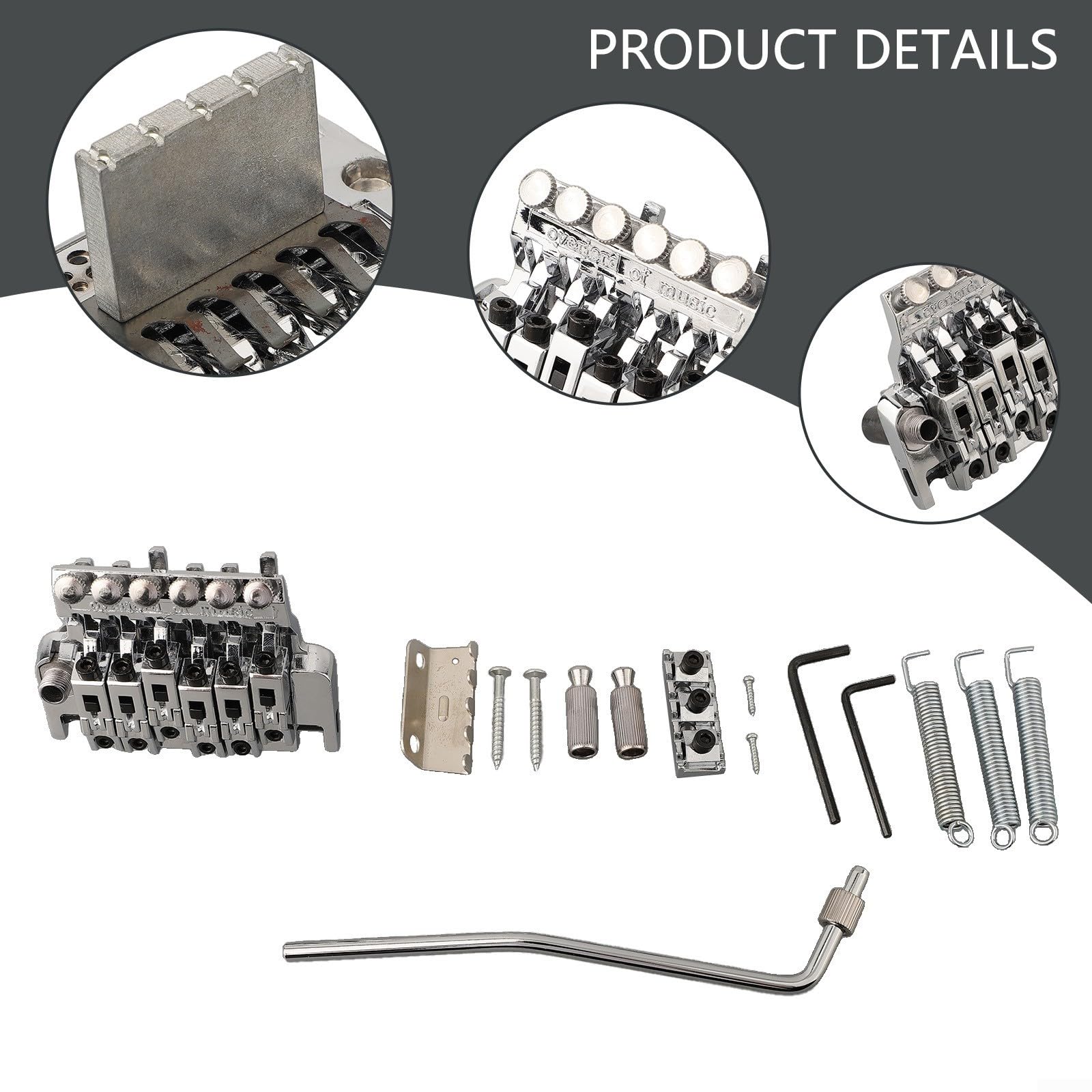 Komplettes Tremolo Kit mit Locking Nut Silber(Black)