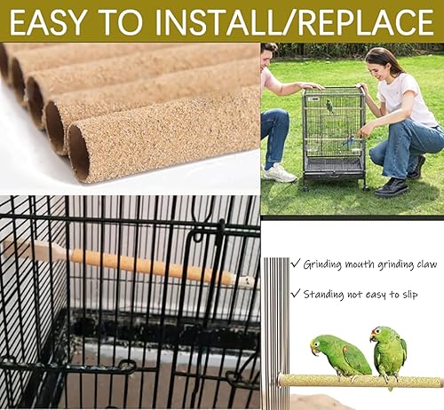 20Pcs Sand Perch Covers for Bird — top-down angle highlighting key features