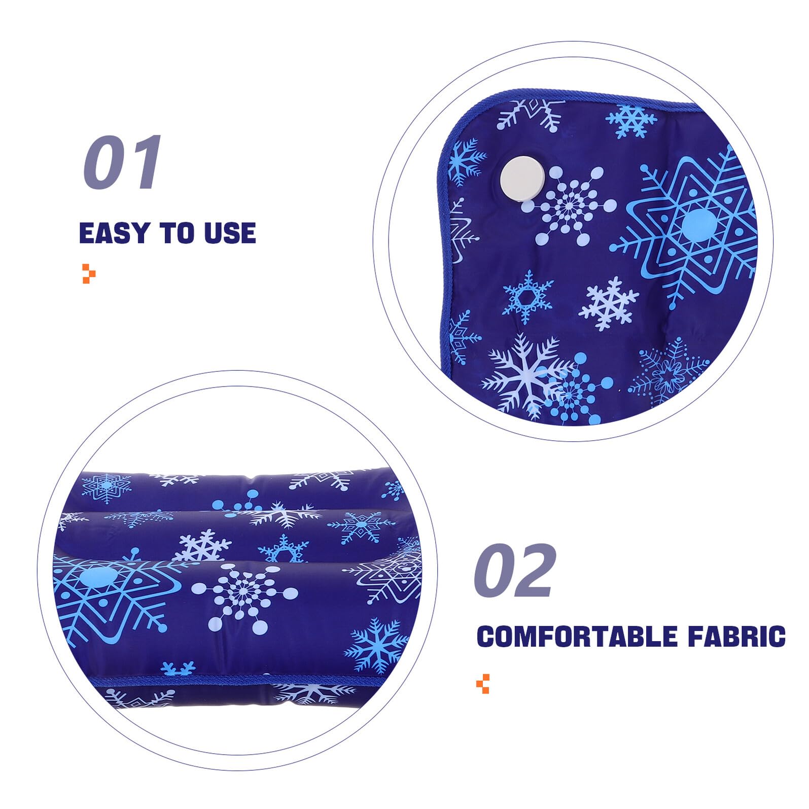 Ciieeo 3 Pièces Oreiller Rafraîchissant été Gonflable et Rempli Eau Polyvalent et pour Camping Voyage et Activités Plein Air