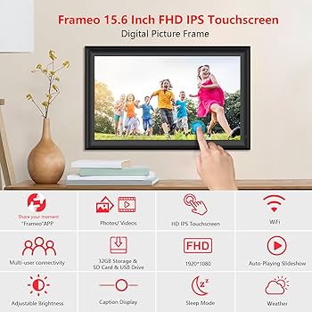 新品未使用 大型デジタルフォトフレーム wifi moonka 15.6インチ 32GBデジタルフォトフレーム 15.6インチ WiFiデジタルフォトフレーム