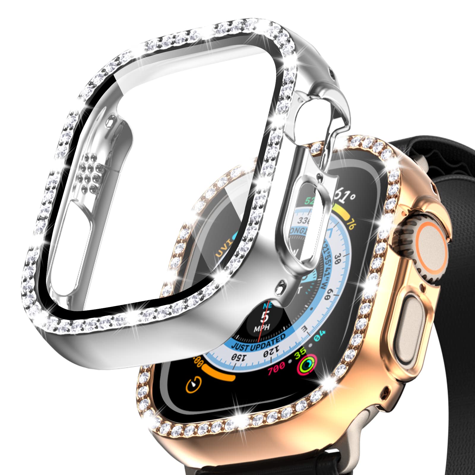 Amazon.co.jp: Nxtudy キラキラ光るケース Apple Watch Ultra 49mm 