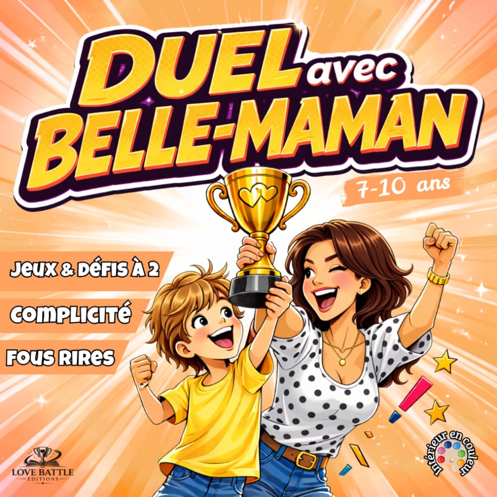 Duel avec Belle-Maman: Jeux, défis et activités amusantes à faire avec Belle-maman – Livre d’activités Belle mère-enfant pour rire et partager des moments complices (7-10 ans)