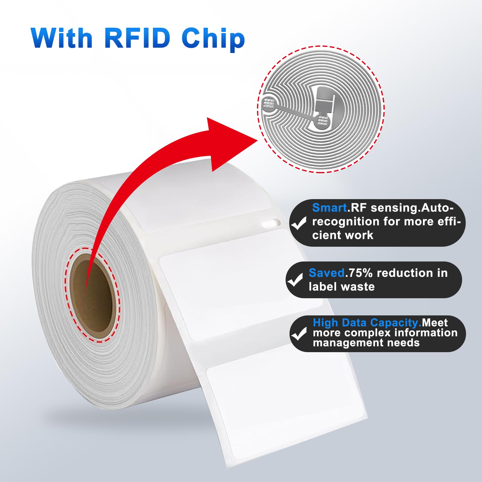 4 Rollen 11354 Große Adressetiketten, 32 mm x 57 mm für DYMO Etikettenrollen S0722540 mit je 1000 Etiketten kompatibel mit DYMO Labelwriter 550 5XL Labelwriter 450 4XL