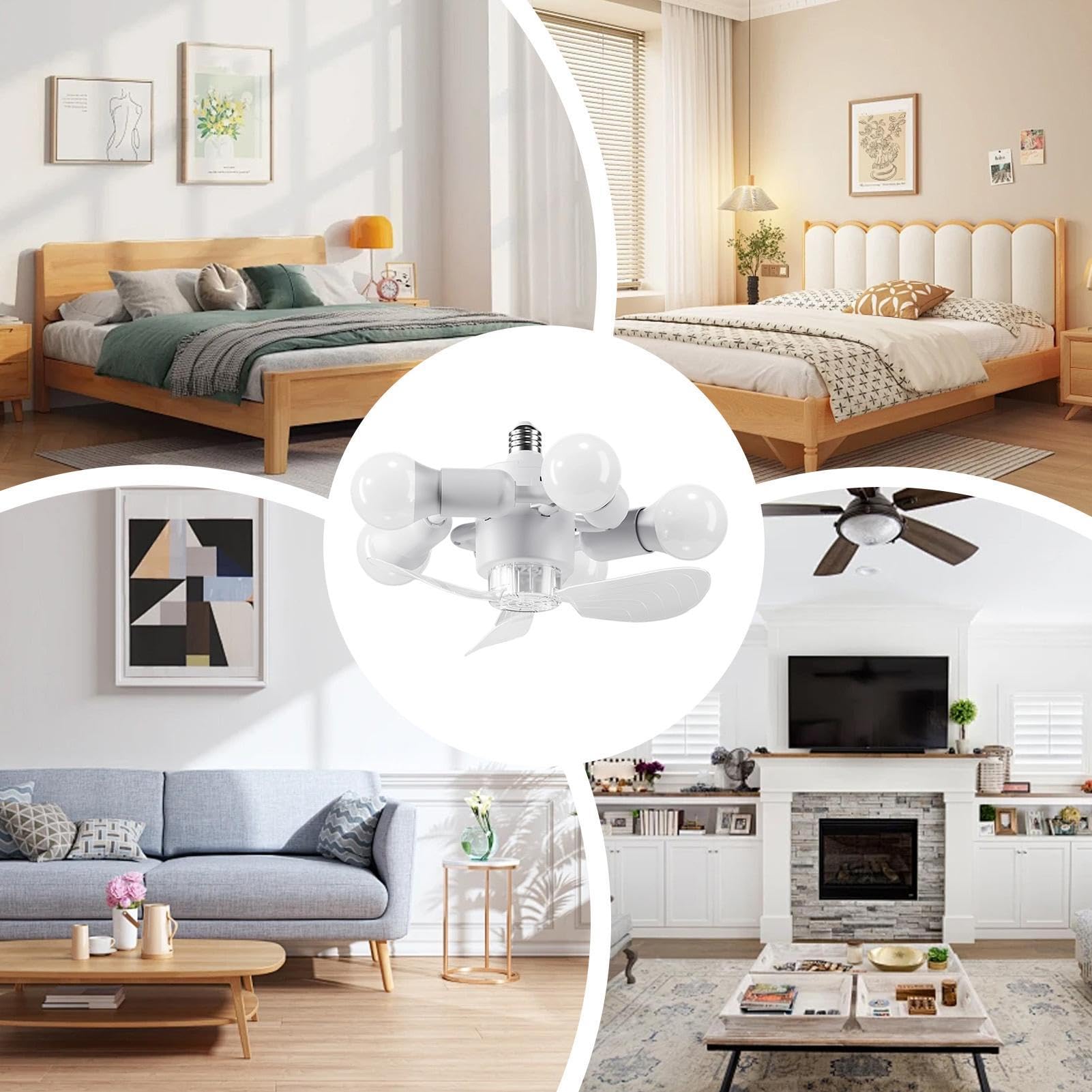 Ventilatori Da Soffitto Con E Telecomando Base con Vite E27 e Soffiatore