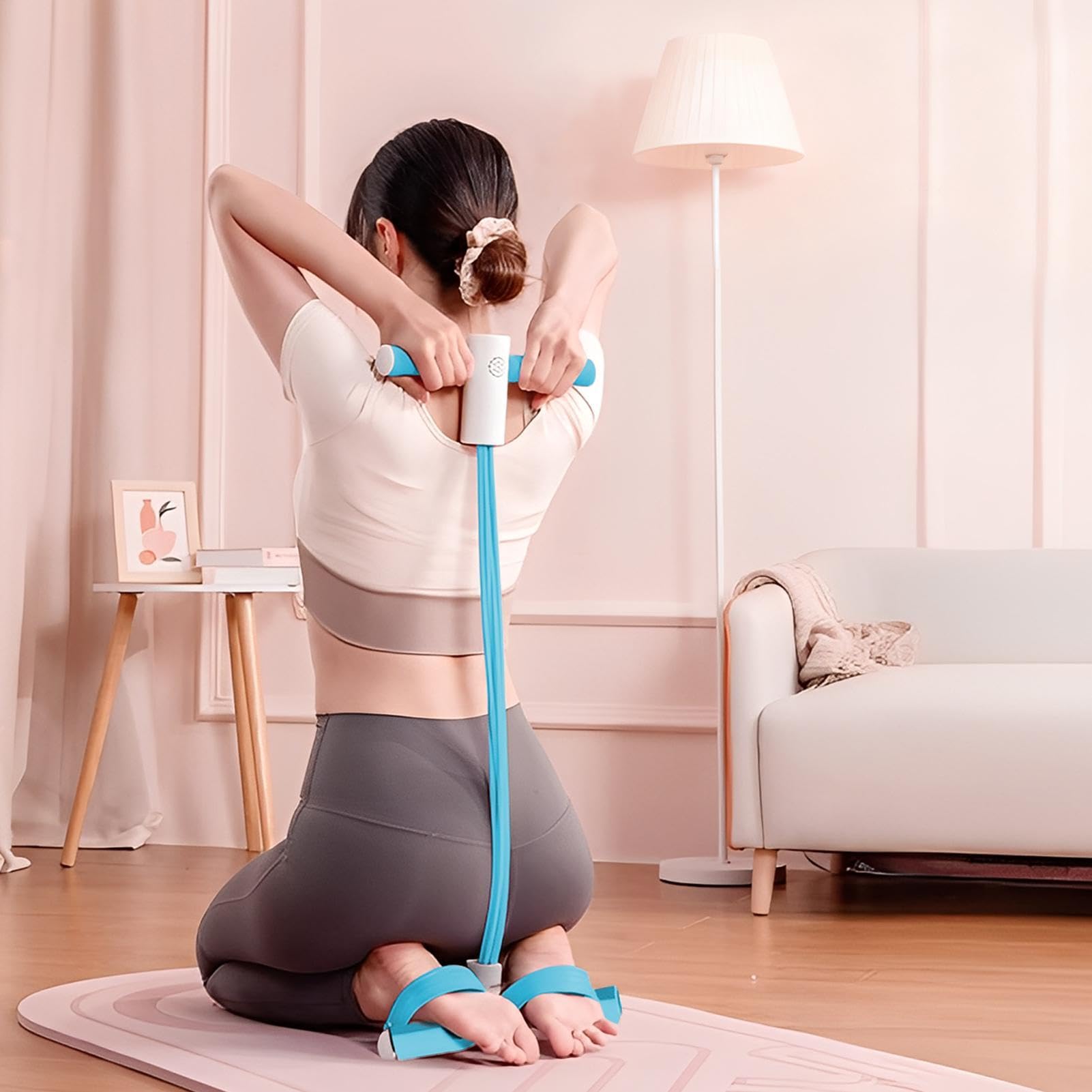 Widerstandsbänder für Workout, rutschfestes Spannseil für Stretching, Heim-Fitness, Pilates, Yoga, Reiseübung, HD-Material, vielseitiges Trainingsgerät