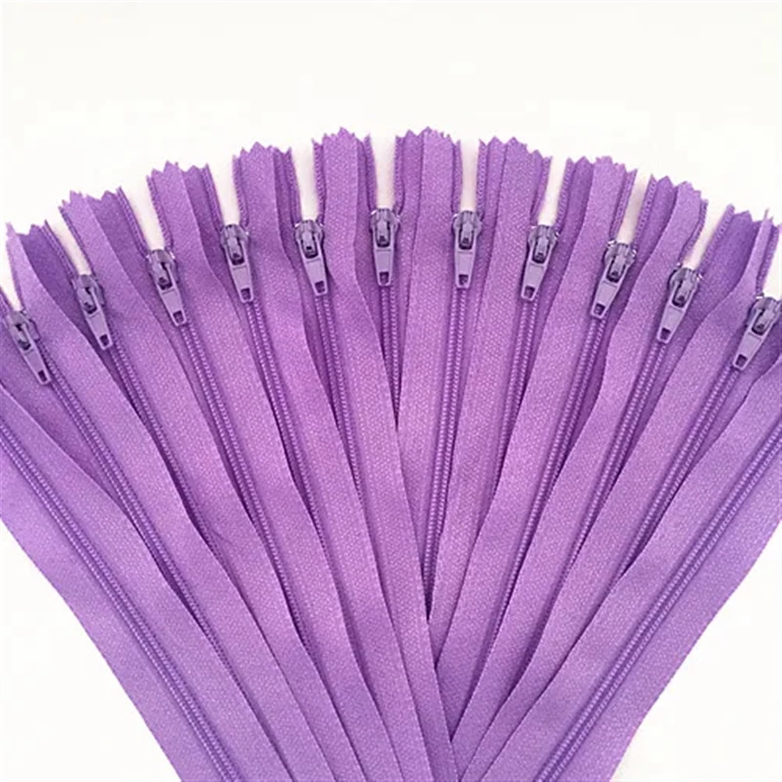 MOHUIED Separating Jacket Zippers 10pcs Nylon Coil Zippers Tailor Sewer Craft DIY Apparel Sewing Supplies,Crafts Sewing(Light Purple,22inch (55cm))
