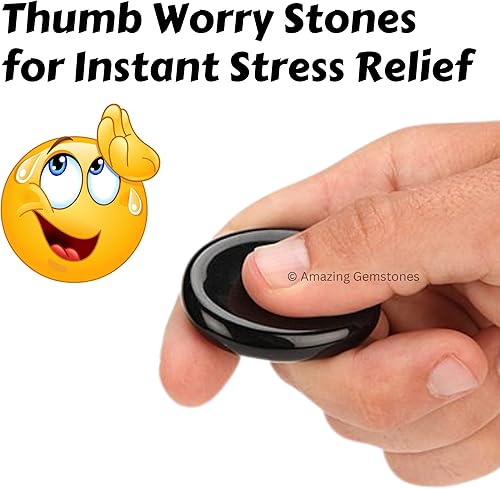 Miniatura 2 de Paquete de 11 piedras de preocupación a granel  Piedras curativas de cristales a granel de primera calidad para ansiedad, estrés, meditación de