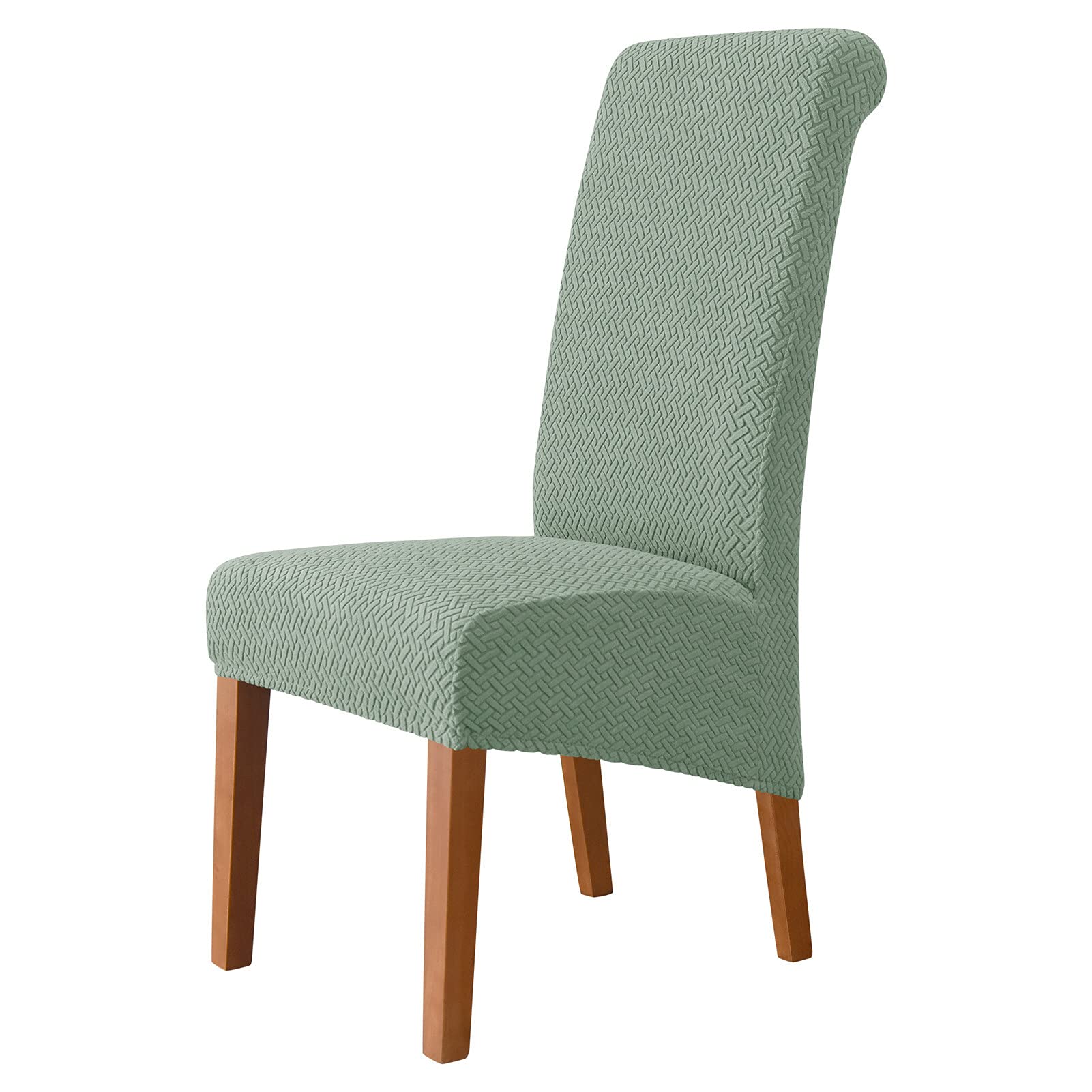 DZYP Chair Covers Stretch Removable Seat Protector Covers Large High Back Chair Slipcover for Dining Room Banquet Ceremony (Matcha green,Set of 4)
