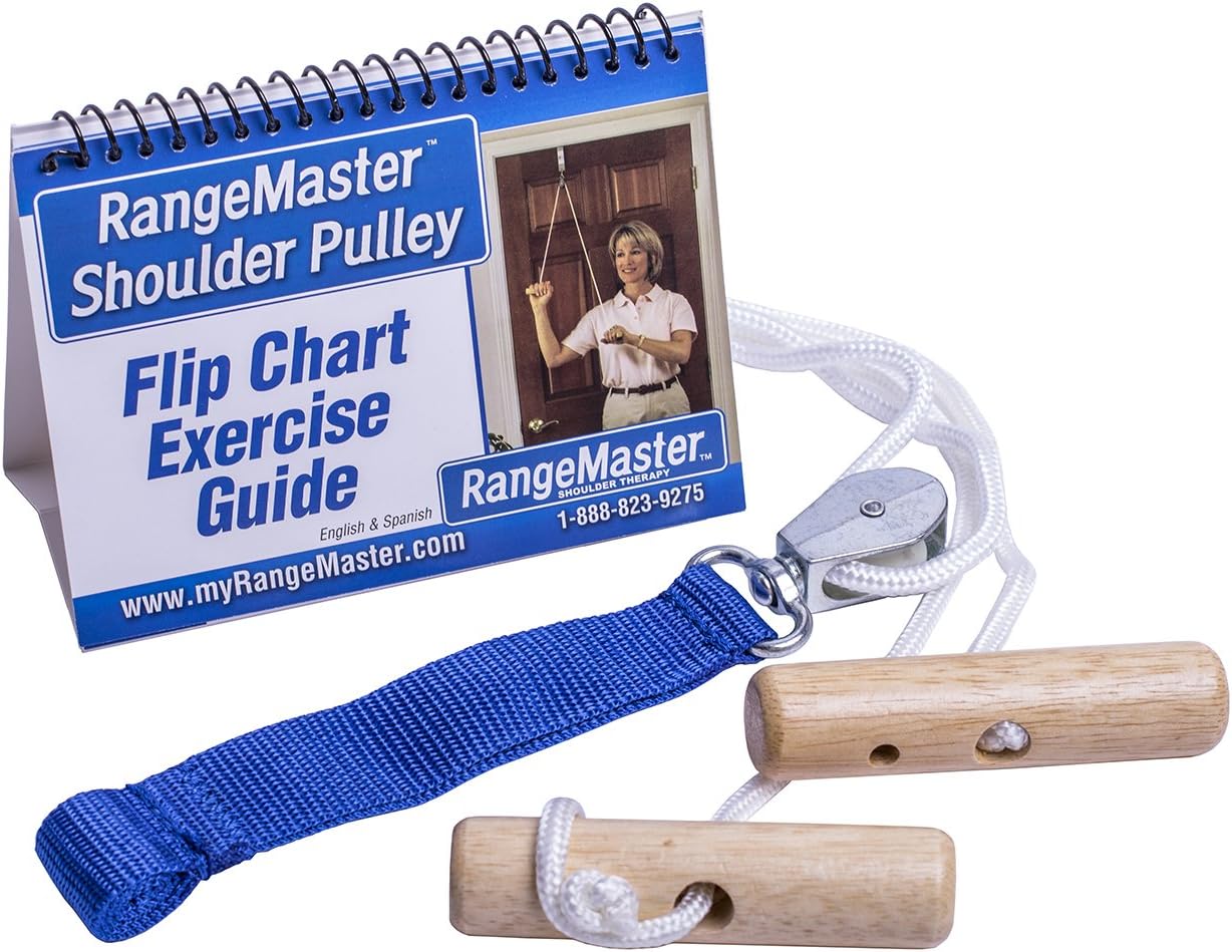 RangeMaster Over the Door Shoulder Pulley │ Physical Therapy Shoulder Tool │ Helps Enhance Range of Motion for Shoulder Pain and Surgery Recovery │ Web Strap Attachment : Health & Household