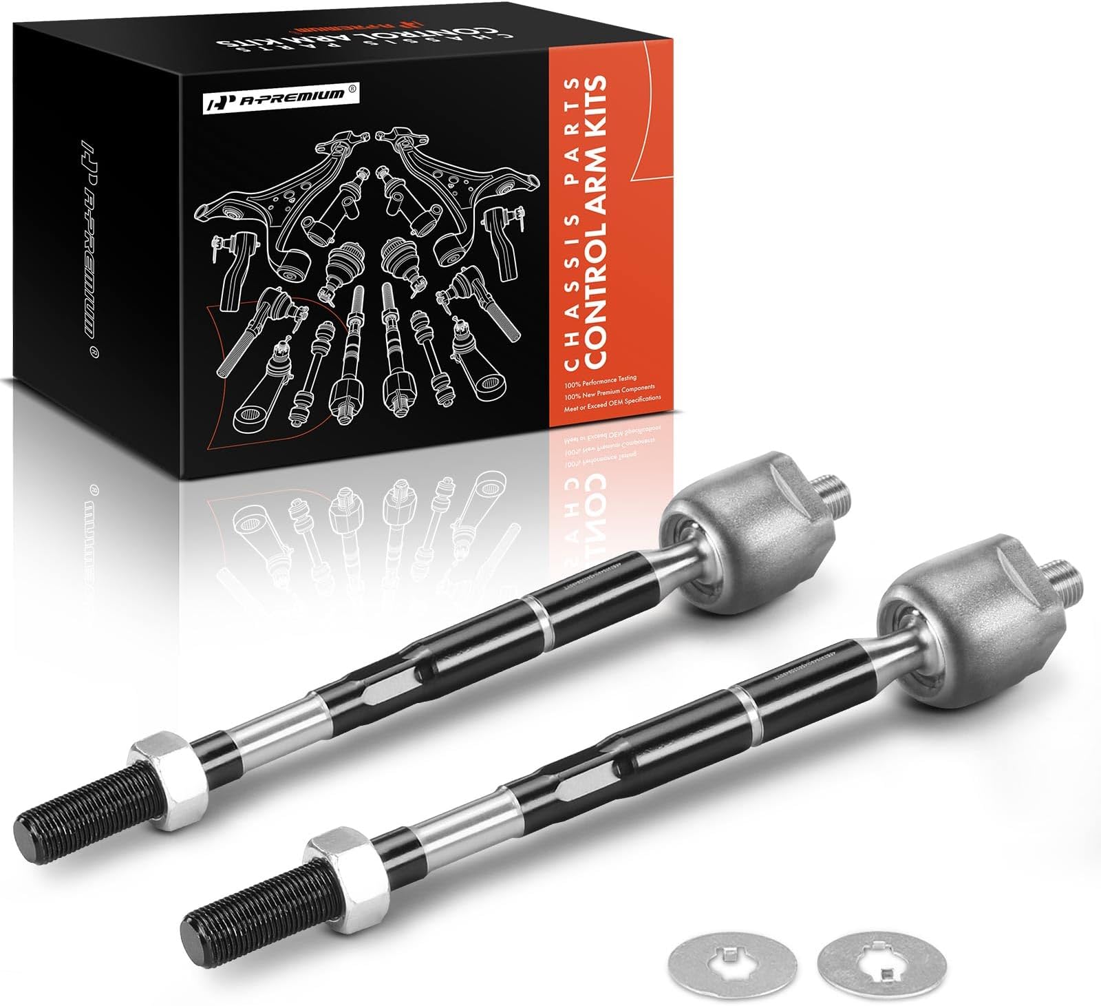 A-Premium 2 x Front Inner Tie Rod Ends, Compatible with Toyota Tacoma 2005-2023