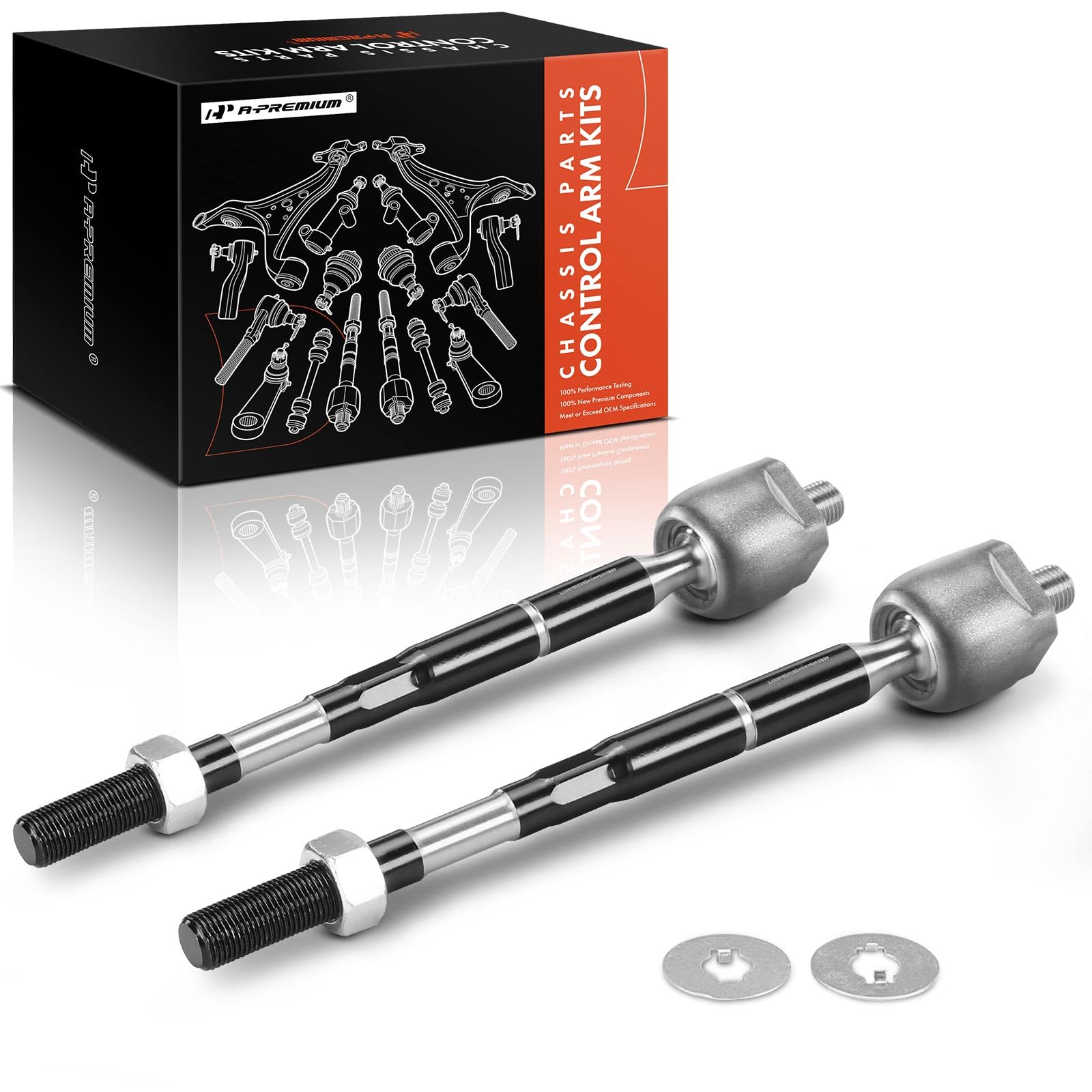 A-Premium 2 x Front Inner Tie Rod Ends, Compatible with Toyota Tacoma 2005-2023