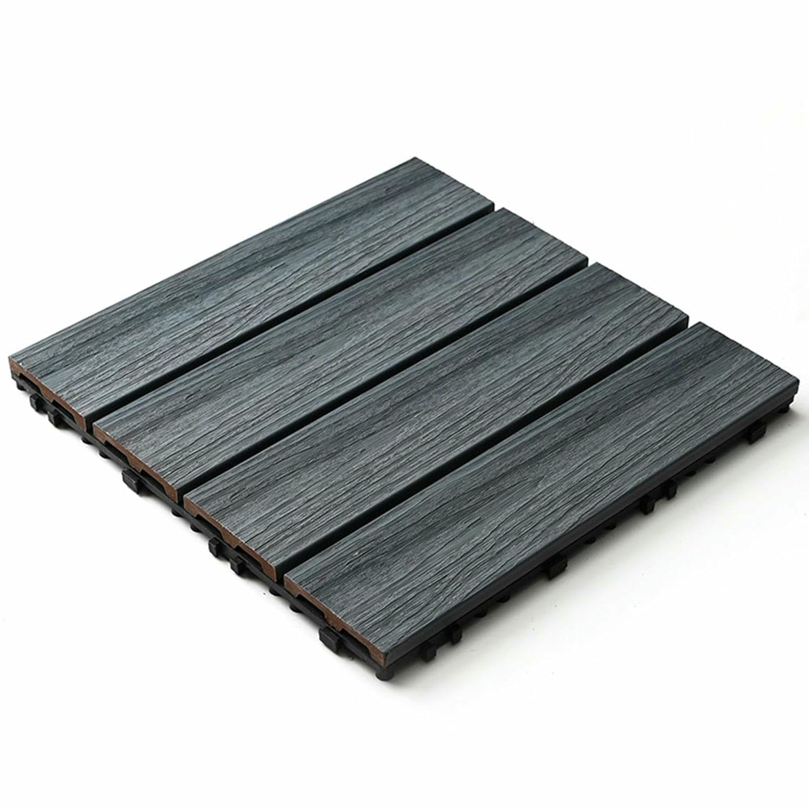 Dalle de terrasse en bois plastique clipsable pour porche et balcon extérieur