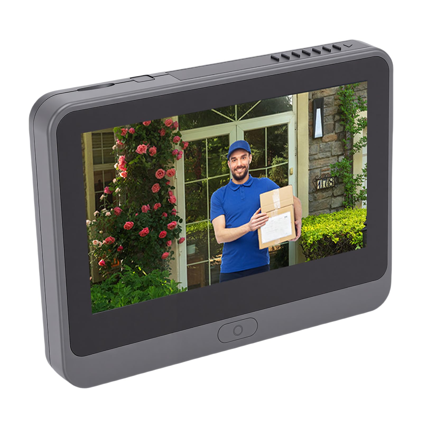 Marhynchus Videocitofono 4.3" 1080P WiFi PIR Rilevamento Movimento 5000mAh | Telecamera per campanello intelligente per appartamento.Interfono bidirezionale.Visione notturna.Obiettivo