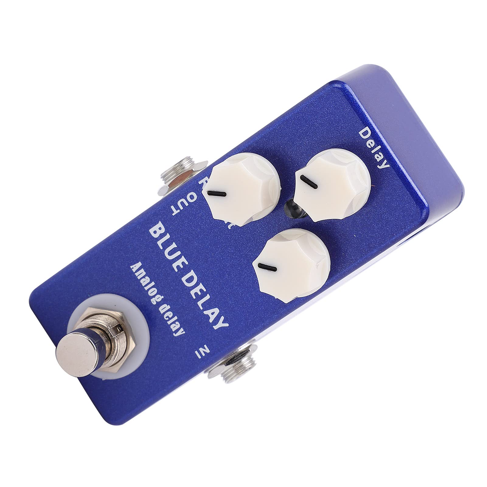 Pedal de Retardo de Guitarra, Pedal de Retardo Boss Pedal de Efecto de Guitarra Pedal de Guitarra Mini Blue Delay Analógico True Bypass para Guitarras Eléctricas
