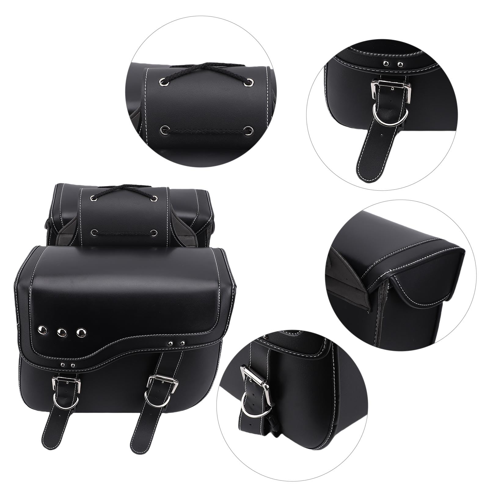 Karlak Motorcycle Saddlebags Durable Waterproof Side Bags 30L Capacity for