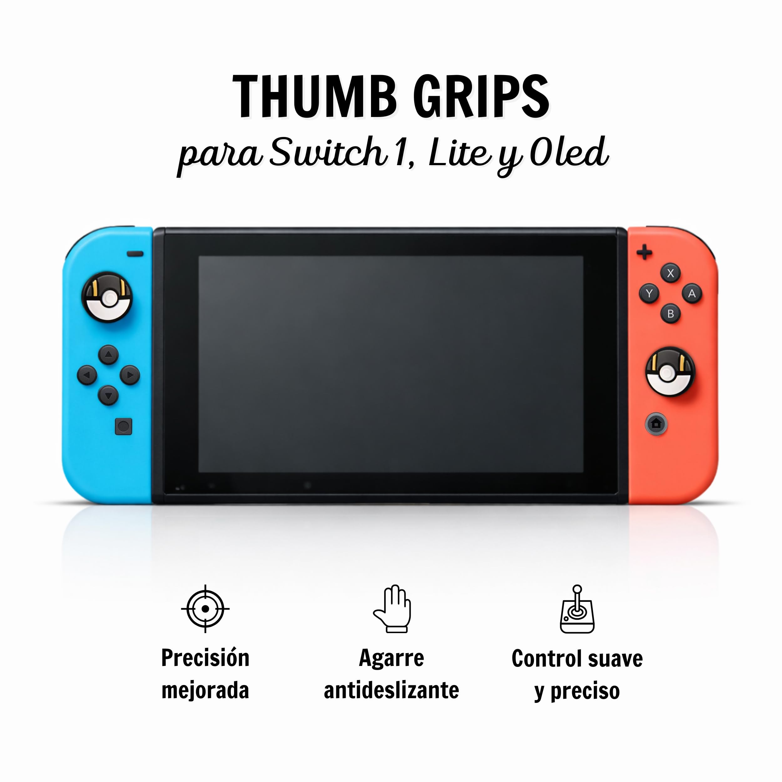 Thumb Grips compatibles con Nintendo Switch 1, Agarres para Pulgar para Nintendo Switch, Grip JoyCon, Grip Compatible Switch Lite, Accesorios Switch, Tapas de Joystick (Anime 1)