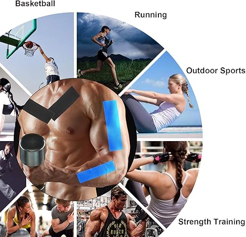 Miniatura 8 de lychee - Cinta de kinesiología atlética, cinta deportiva, soporta y protege los músculos, impermeable y sin látex, transpirable y elástica para