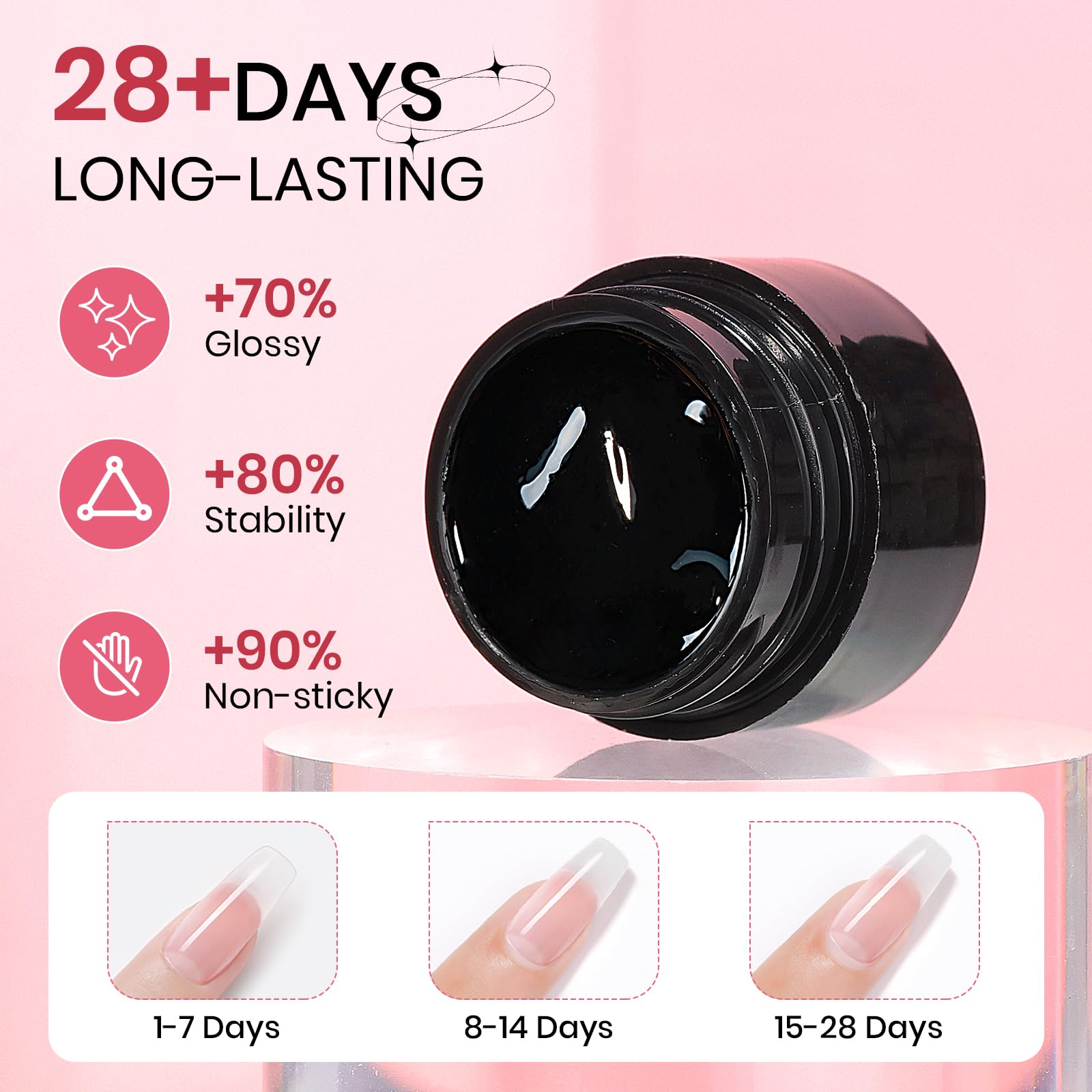 SUPWEE Clear 3D Gel Nail Art, 3 sztuki solidnych żelów do paznokci z silikonowym pisakiem, żel 3D do rzeźbienia paznokci i dekoracji, do domu, salonu DIY, 5 g