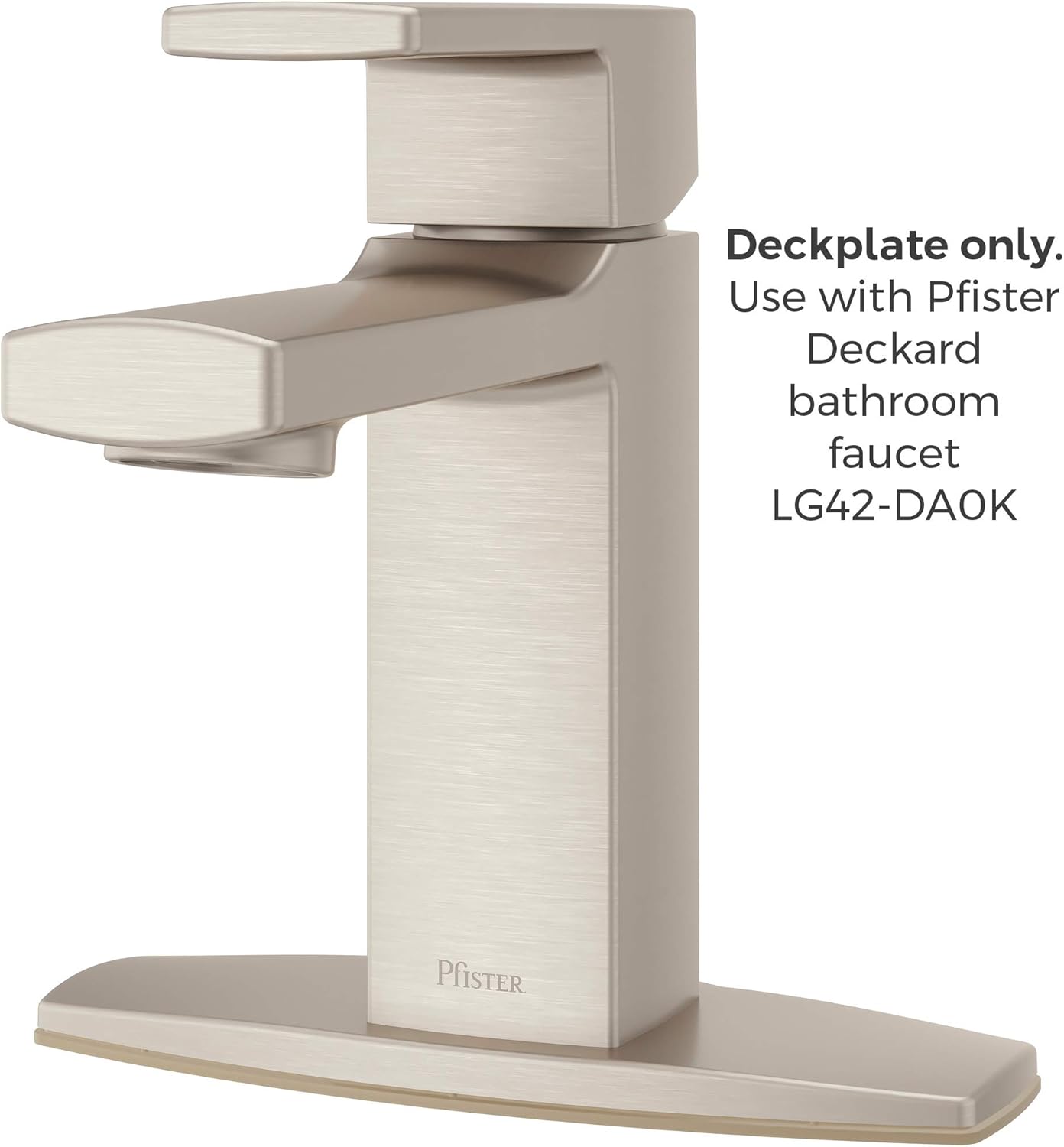 Pfister 961-230B Deckard Deckplate for 1-Handle Bathroom Faucet, Matte Black