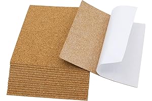 Cork Tiles: 4-Inch Self-Adhesive Cork Squares for DIY Projects