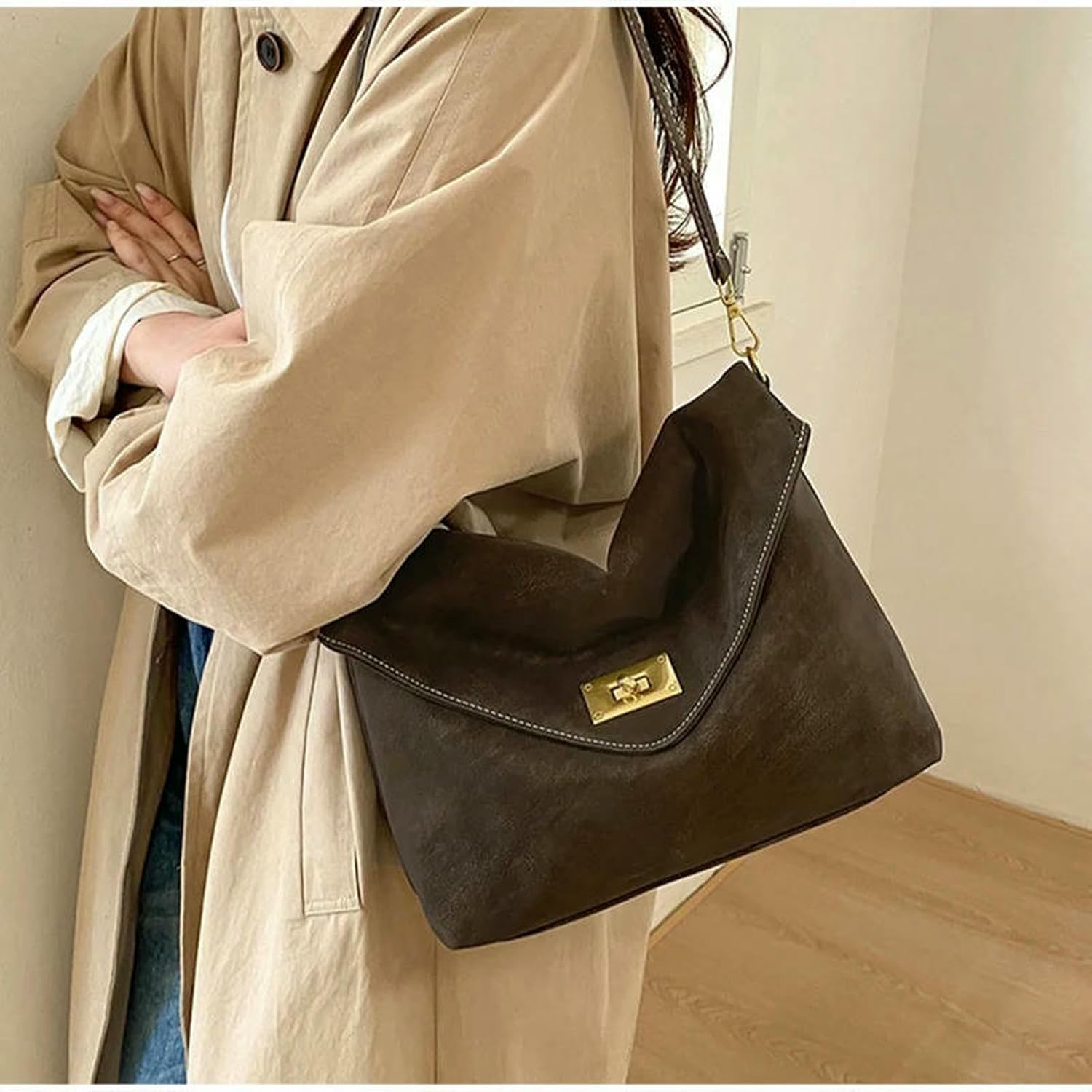 Women'S Handbags Woman Frosted Fashion Versatile Trend Shoulder Bags Soft Ladies Satchel Purse Travel Work