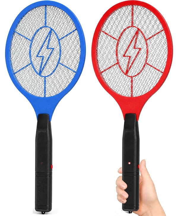 Electric Fly Swatter 2 Pack, Battery Powered Bug Zapper Racket by Mozquik - Used condition - US$18.99
