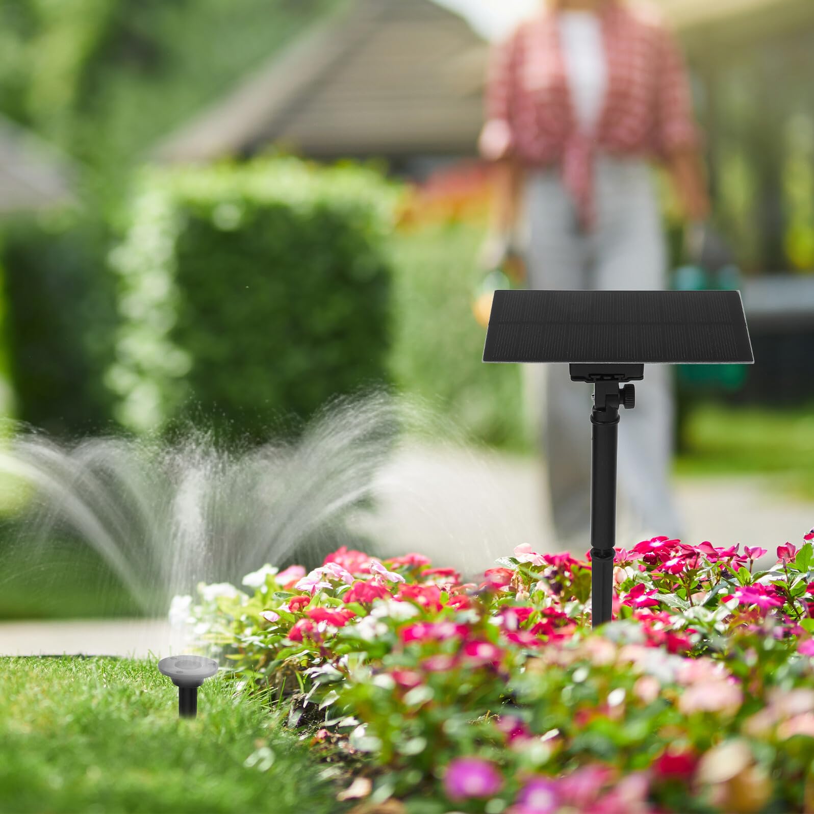 SUPVOX Fuente Solar Para Baño De Pájaros y Estanques De Jardín Bomba De Fuente Solar Con Estaca Para Uso Al Aire Para Decoración De Agua Patio o Terraza