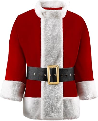 Miniatura 2 de SOMOYA Disfraces de Papá Noel verde para hombres, 8 piezas, traje de Santa para adultos, disfraz de Santa de lujo verde