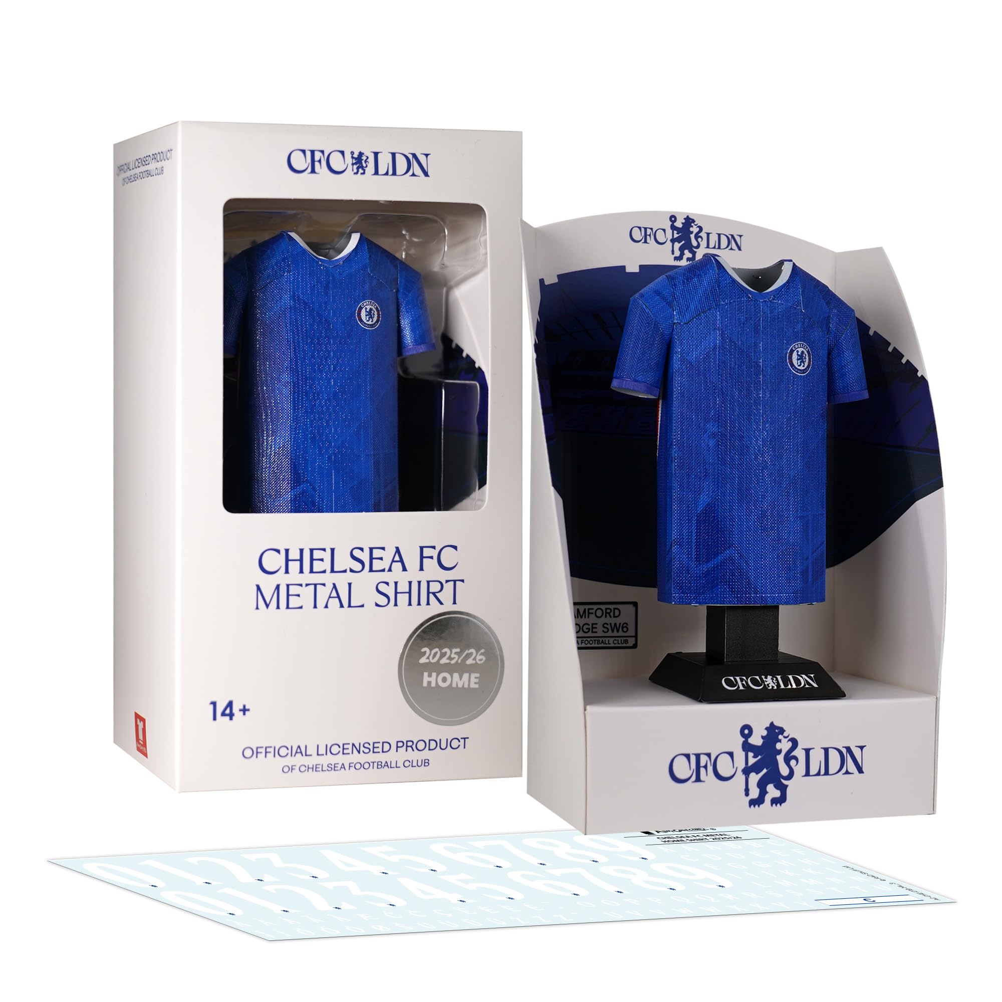 Chelsea FC 25/26 Home Metal Football Shirt, Officially Licensed Miniature Alloy Replica Jersey Collectible Display Gift - Image 2