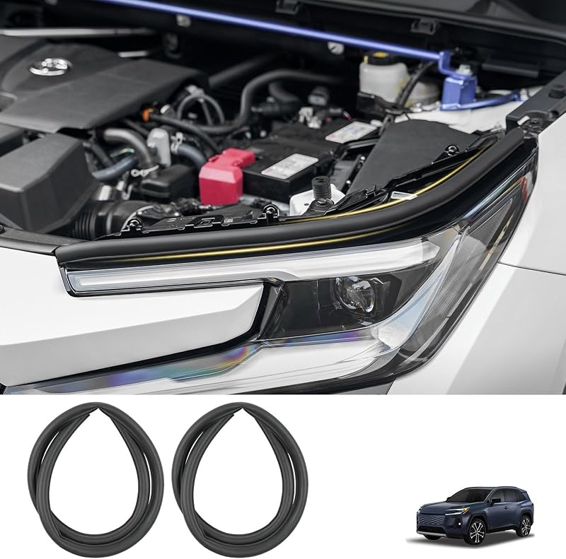 Vedação superior do farol dianteiro YURSENJIE para Toyota RAV4 2026/2027 – 2 unidades
