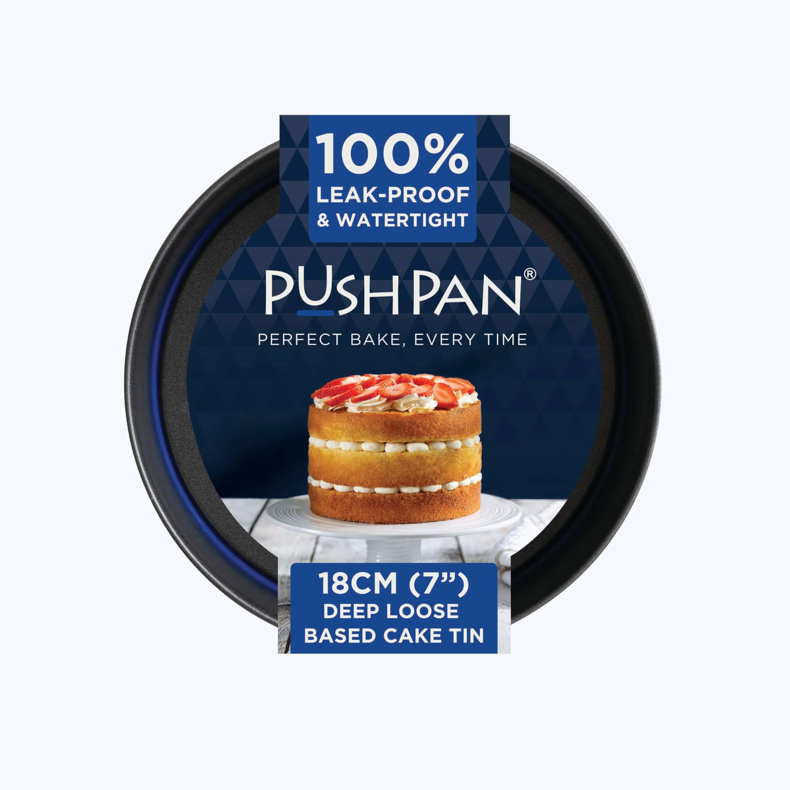 Wham PushPan 18cm Deep Tin Light Grey