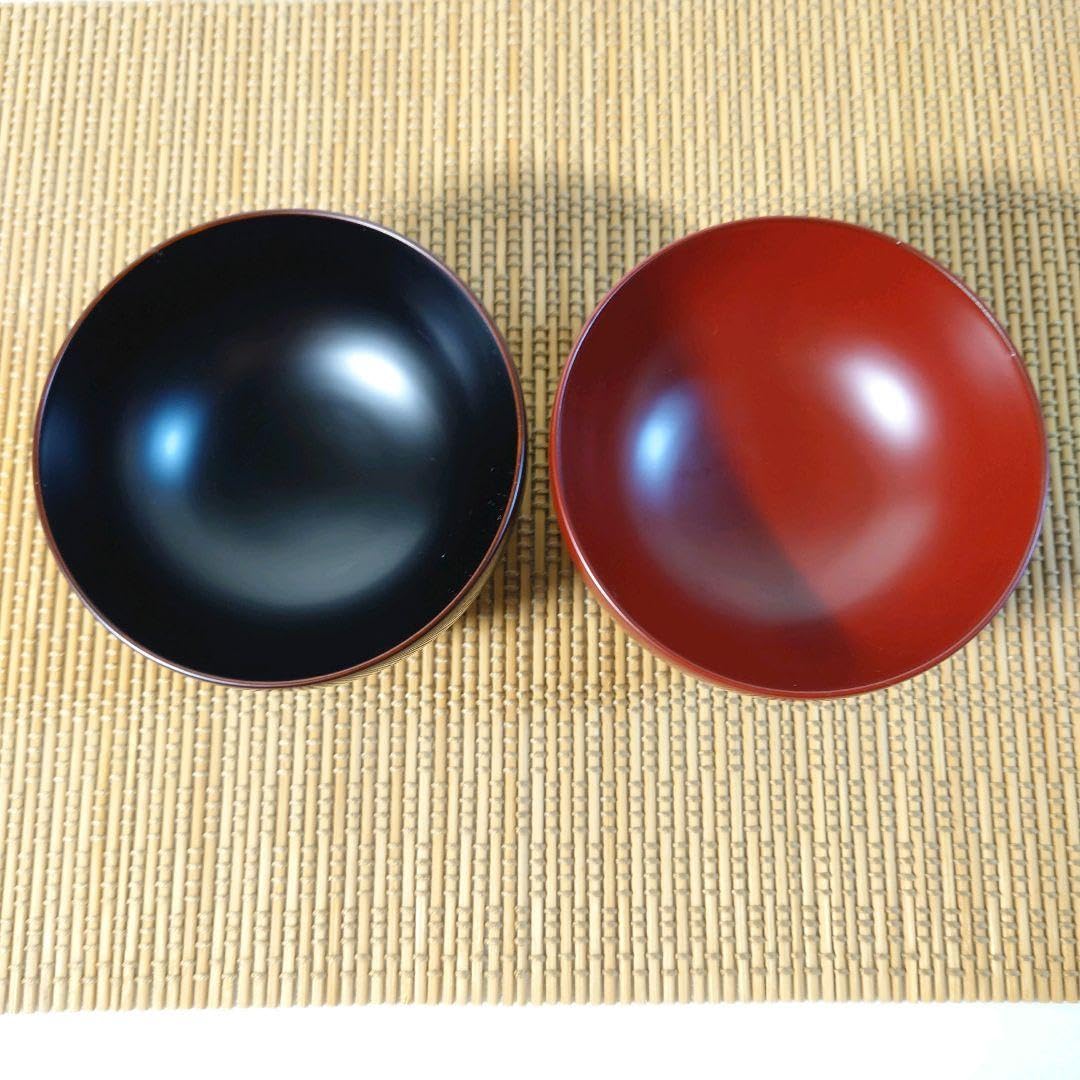 Amazon.co.jp: 会津塗 三代目惣兵衛 木製漆器 汁椀 2客 : ホーム＆キッチン