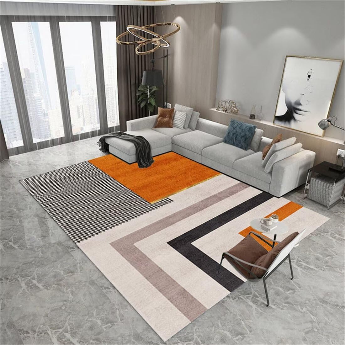 Tapis de salon antidérapant et doux pour chambre parentale