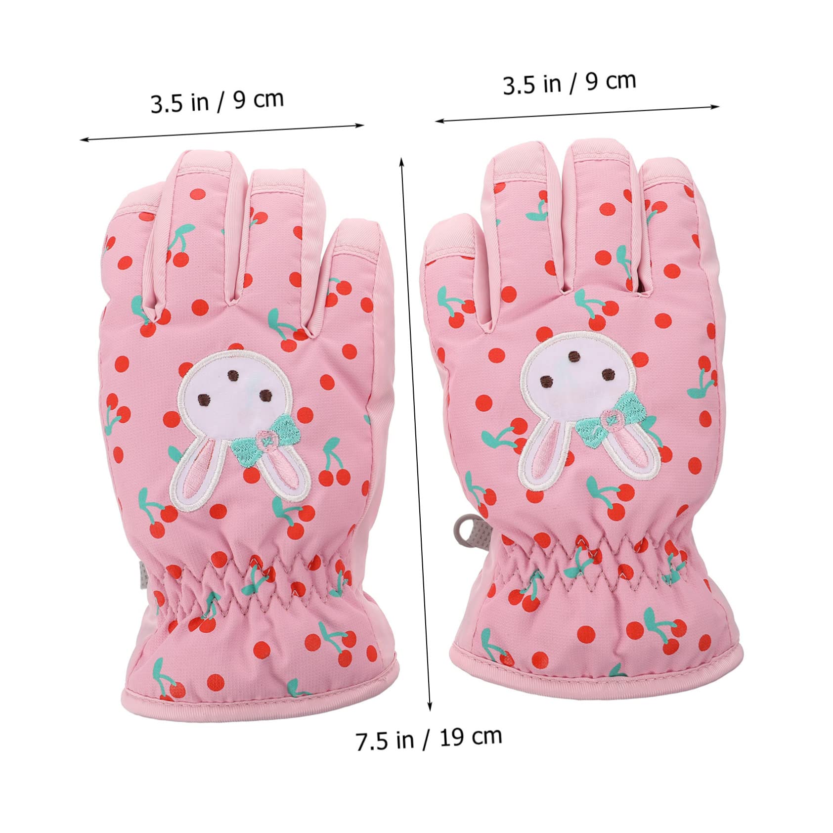 VALICLUD 2 Paar Mädchen-Skihandschuhe Fahrradhandschuhe Warme Handschuhe Rennhandschuhe Winterhandschuhe Stoff-Baumwollhandschuhe Damenhandschuhe Wasserabweisende Handschuhe