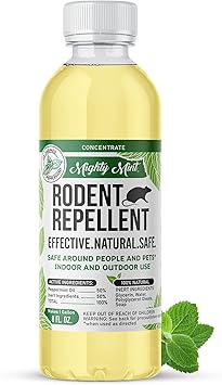 Mighty Mint Peppermint Oil Rodent Repellent Concentrate Natural Indoor & Outdoor Control for Mice and Rats Plant-Based, Extra-Strong Formula - 16 oz