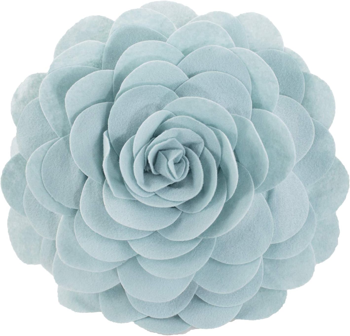 Fennco Styles Eva's Flower Garden Decorative Filled Throw Pillow 16" Round - Floral Accent Pillow for Home, Couch, Bed, Living Room, Holiday and Office Décor (Black, 16" Pillow Cover & Insert)