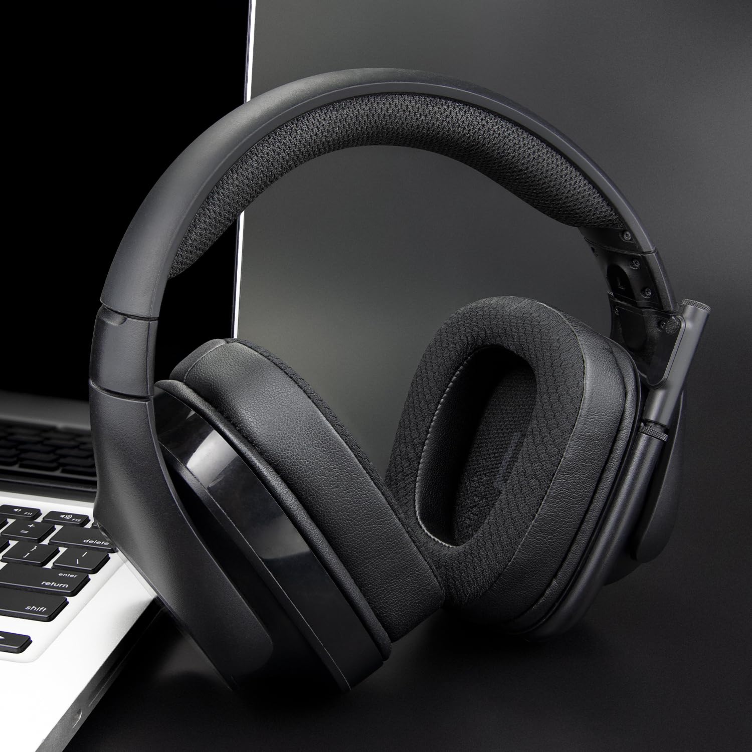 SOULWIT Cuscinetti Auricolari Ricambio per Logitech G930 G933 G933S G935 G633 G633S G635 G533 G430 G431 G432 G433 G35 Gaming Cuffie,Tessuto Sostituzione Padiglioni per G332 G230 G231 G233 Cuffie