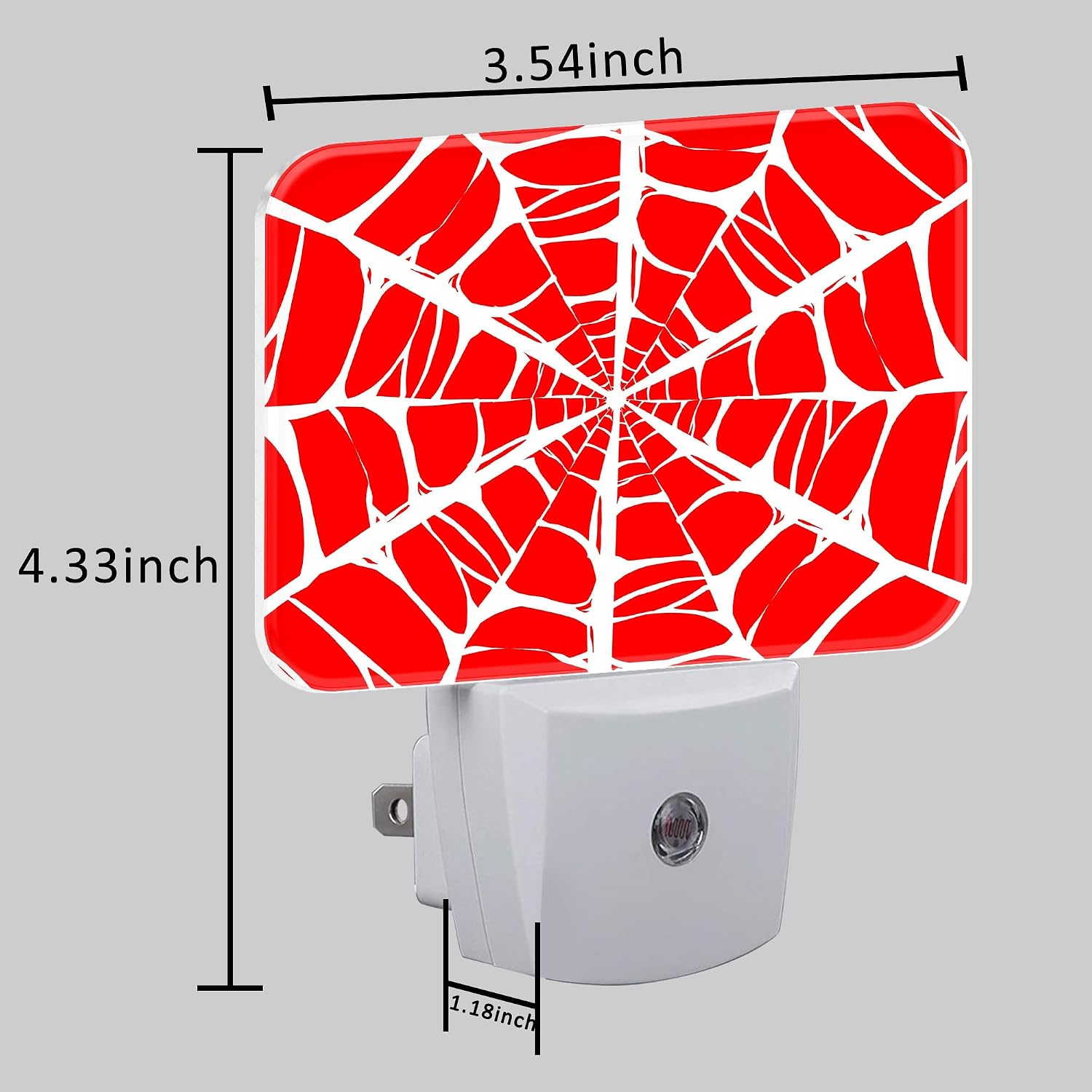 White Spider Web Night Light for Kids, Spider Web LED Night Light Plug into Wall with Dusk to Dawn Sensor for Girls Boys Women Men Room, Hallway, Kitchen, Bathroom, Stairs Decor image 5