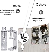 Vista 5 de Abrazadera resistente de tigre Abrazadera de metal Abrazaderas C Abrazadera de carpintería Abrazadera en C con aberturas de mandíbula anchas