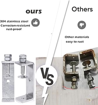 304 Stainless Steel C Clamp Tiger Clamp Woodworking Clamp Heavy Duty C-clamp With Wide Jaw Openings (65MM),2PCS