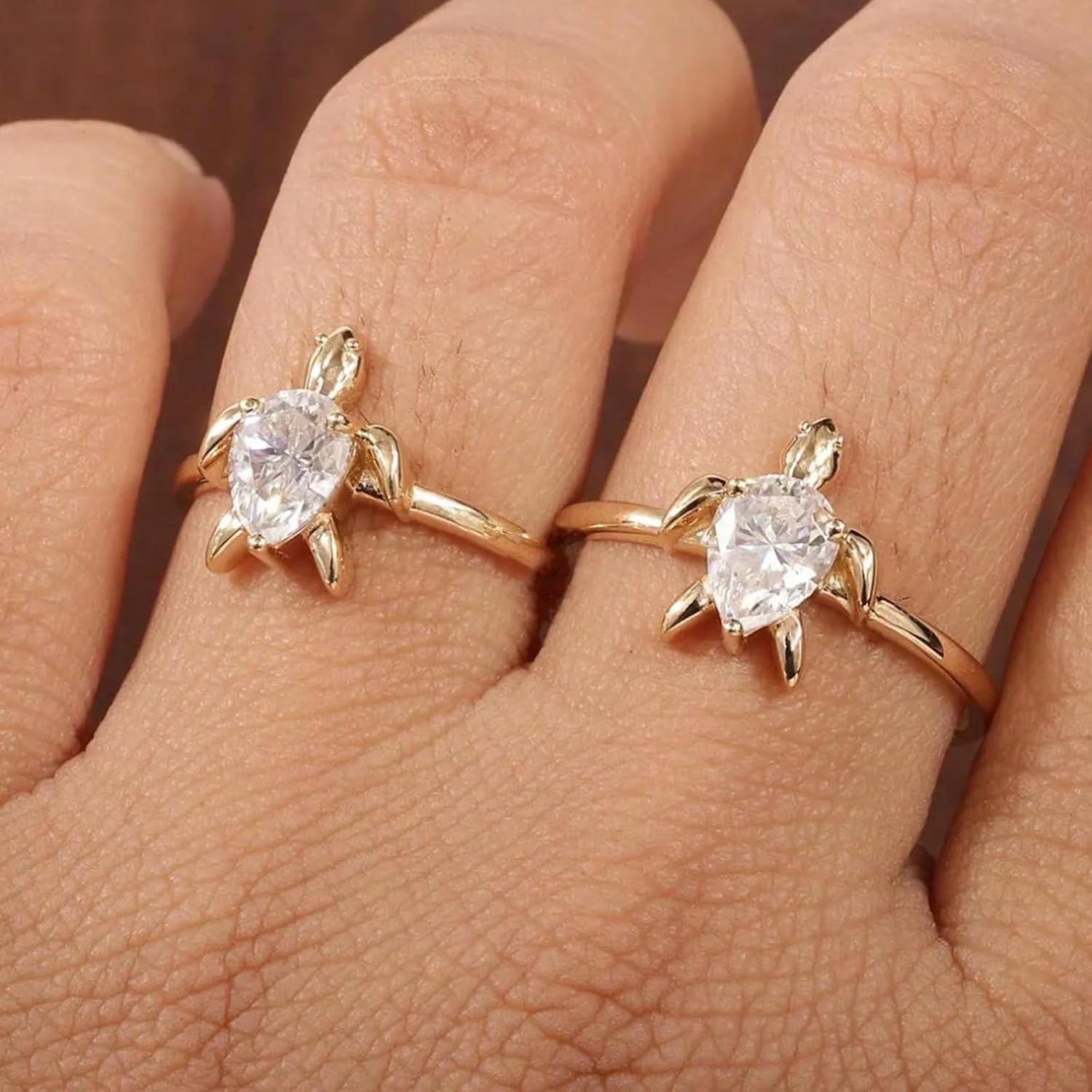 Turtle Ring for Women Gold Turtle Rings Statement Boho Fashion Rings Accessories Beach Jewelry for Women Birthday Gifts - Image 6