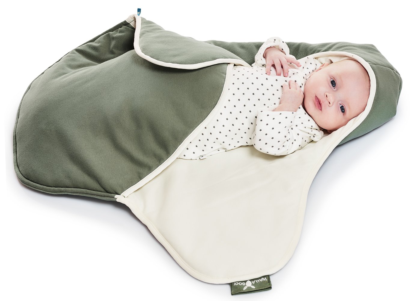 Wallaboo Baby Blanket Coco,Supersoft 100% Pure Cotton, Multi-Use for Pram or Car Seat and Travel, Newborn Upto 10 Months, Size: 35 x 28 inch, Color: Green