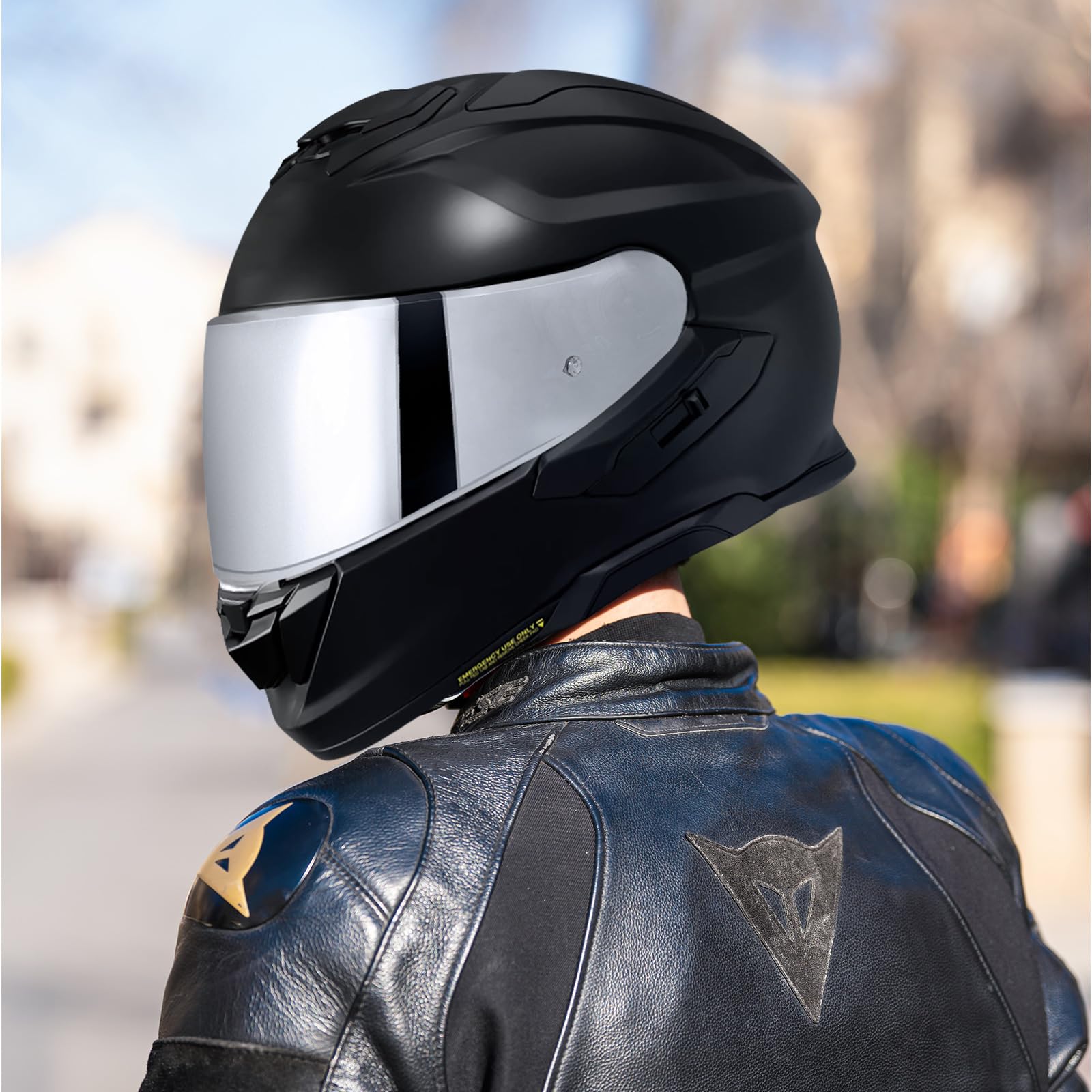 Motorradhelm Visier für GT Air 3 CNS-1C,Helmvisier Motorrad Windschutz Helm Objektiv Visier Vollgesichts,Helmvisiere Zubehör Ersatz (Silber)