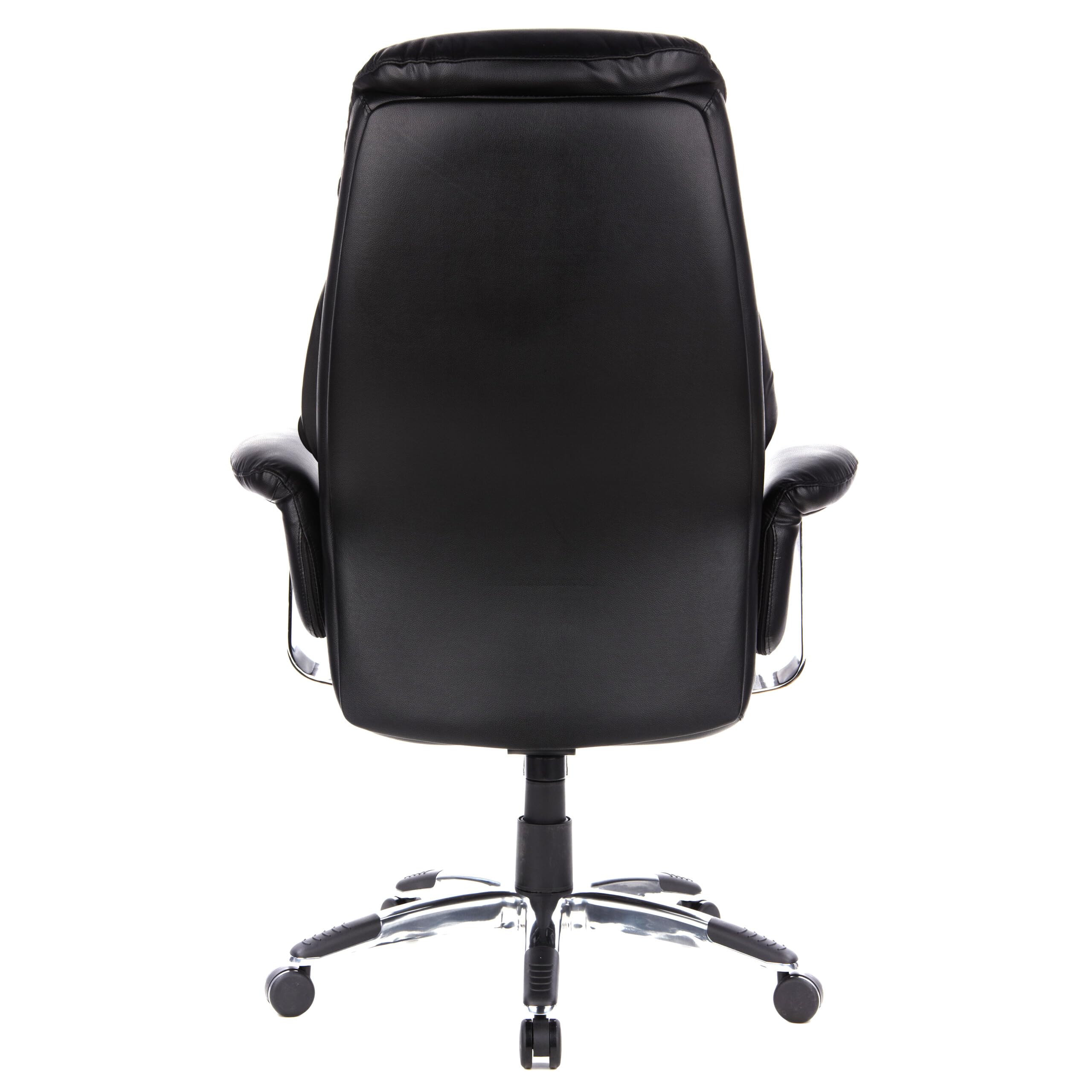hjh OFFICE 608210 XXL Silla ejecutiva Prado Piel sintética Negro, Confortable Sillón de Oficina Buen Acolchado